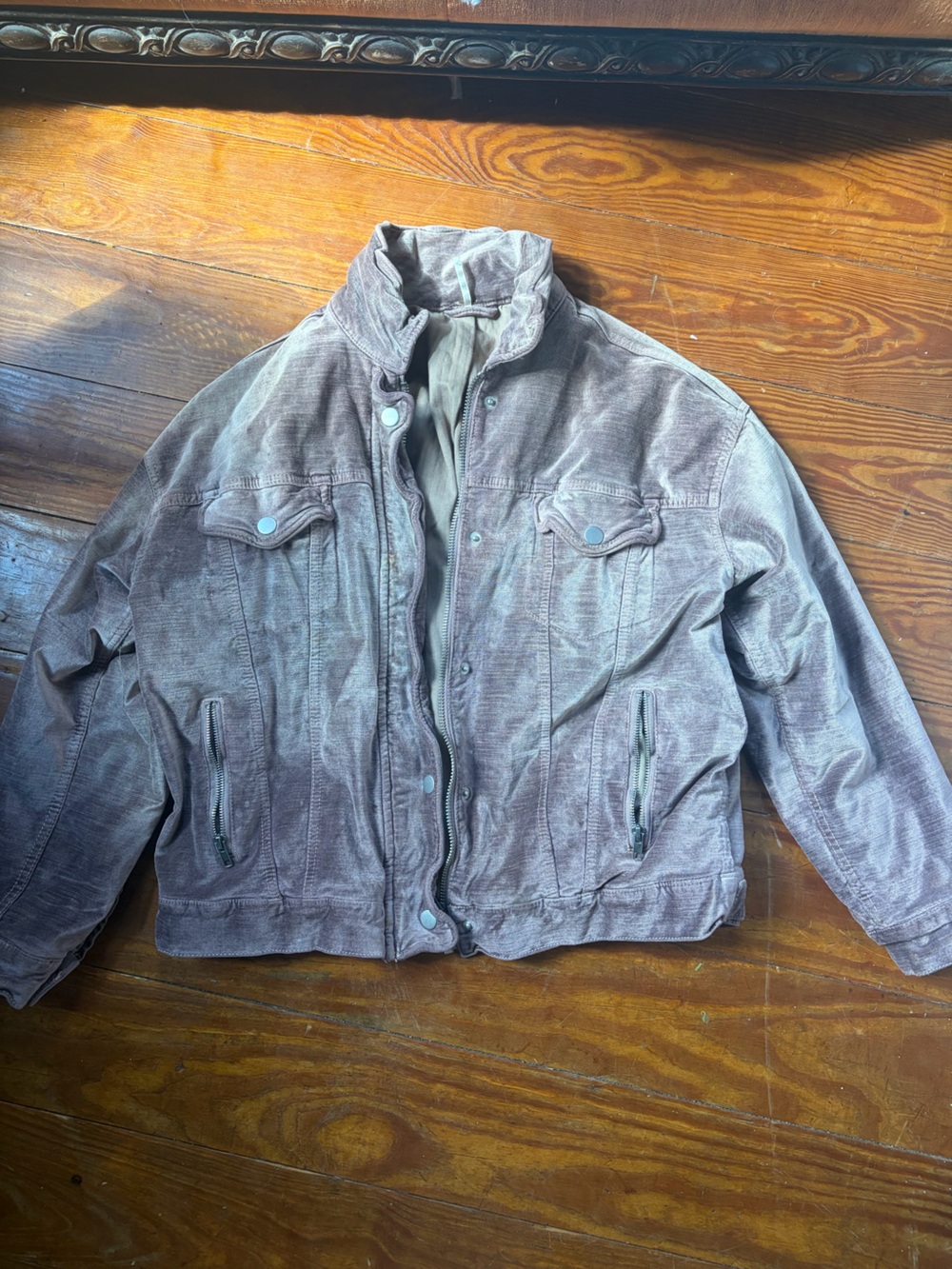 Free People Faded Pink Corduroy Jacket